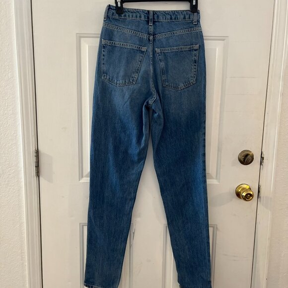 ASOS Top Shop Woman's Tall Original High Rise Mom Jeans Sz 26 L36 - Picture 4 of 10